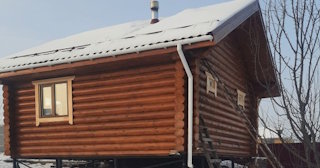 Баня из оцилиндрованного бревна под ключ в Нижнем Тагиле - от 134888 рублей